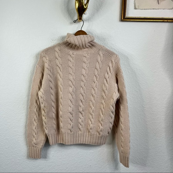 Hackett Other - Hackett London Cable Knit Wool And Cashmere Blend Rollneck Sweater